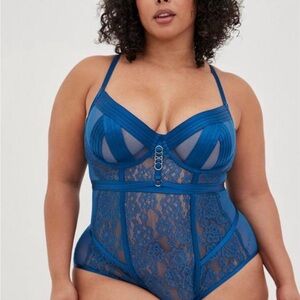torrid Royal Blue Lace Underwire Bodysuit